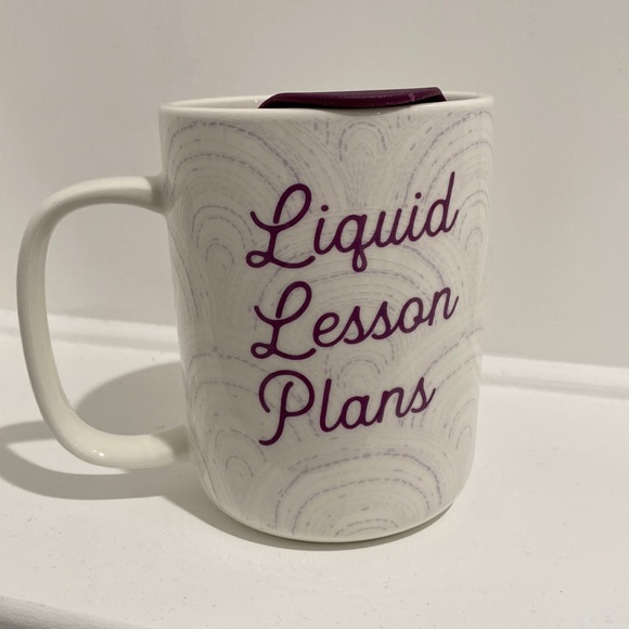 Opalhouse Other - 🆕OPALHOUSE Stoneware Coffee/Tea Mug with Cover. “Liquid Lesson Plans”